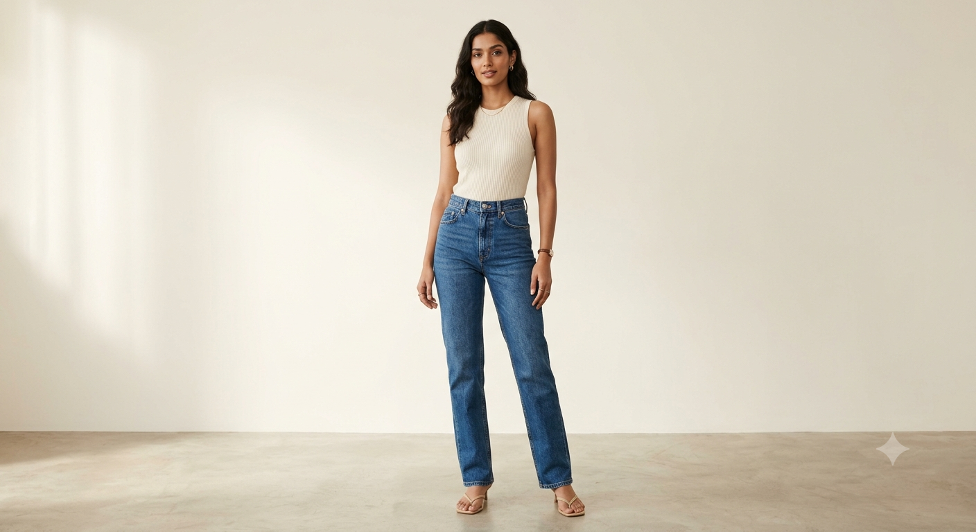 LIA High-Waist Wide Leg Jeans